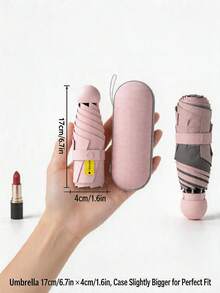 Giảm giá 50% ô dù mini dạng viên nang, chống tia UV UPF50+, chống mưa, trọng lượng nhẹ 210g, ô dù bỏ túi di động kèm túi đựng, 4 màu - Giảm giá 50% cho 6 xương - Xem 5