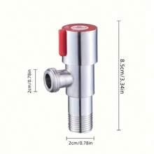 Van góc dày chất lượng cao, giao diện tiêu chuẩn phổ thông 1/4", kín nước, thích hợp cho nhà bếp, phòng tắm, ban công, bình nước nóng, nhà vệ sinh, van khóa nước đầu vào máy giặt. - Sự phổ biến - Xem 9