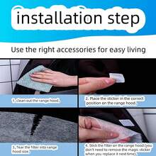 12pcs/48pcs/10m, 5m Kitchen Reusable Stove Vent Filter, Oil Absorbing Paper, Disposable Oil Absorbing Pad For Cooking Fume Extractor - White - View 6