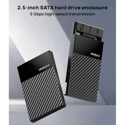 Lenovo This External Hard Drive Enclosure Features A 2.5-Inch SATA 3.0 High-Speed Interface, Type-C Direct Connection, And Compatibility With Mobile Phones, Computers, TVs, And PS Devices. It Offers Easy Storage Expansion And Plug-And-Play Functionality.