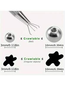 1/2 chiếc kẹp giữ hạt bi 4 càng, dụng cụ gắp, nhíp gắp hạt pha lê, dụng cụ gắp đồ trang sức xỏ khuyên - A - Xem 5