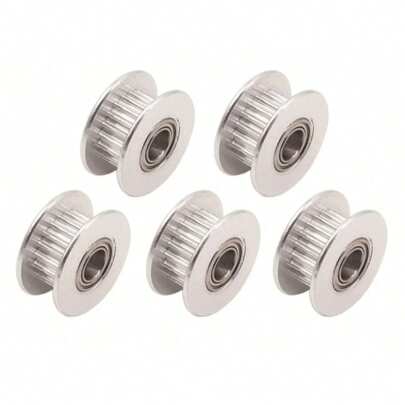 3D Printer Parts GT2 Synchronous Pulley, 20T Aluminum Alloy, 5mm Inner Hole, 10mm Width, Universal For 3D Printer X/Y Axis Drive, Low Noise Anti-Skipping, High Precision Smooth Transmission Pulley, Suitable For Ender-3, CR-10 And Other Mainstream 3D Printers, Essential DIY Upgrade Parts, Durable And Deformation Resistant, Helping Makers Create High-Quality Printing Works.