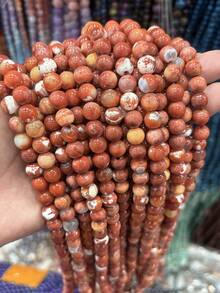6/8/10mm Natural Stone Beads, Purple Stone, Spodumene, Tiger Eye Agate, Elegant Round Loose Beads, Energy Stone, Suitable For Prayer Beads, Yoga, Jewelry Making Accessories - Multicolor - View 3