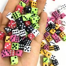 100 piezas Juego de dados rojos de 8 mm de seis caras, dados cuadrados con una bolsa de almacenamiento negra, para juegos de mesa, manualidades DIY y juegos de fiesta - Rojo 100 unidades - Ver 5