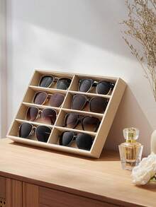 1pc Fashion Eyeglasses Storage Tray, Eyeglasses Storage Box, Drawer Organizer, Stackable Display Box, Available In 3 Colors, Soft Padded Lining Suitable For Earrings, Necklaces, Bracelets, Rings, Hair Clips, Hair Bands, Fits Standard Drawers - Multicolor - View 4