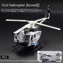 Alloy Die-Cast Military Helicopter Toy With Lights & Sounds, Rotating Propeller, Suitable For Children 3+ Years Old - Multicolor - View 7