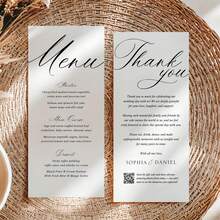 20pcs Customized Elegant Minimalist Wedding Menu, Personalized Modern Calligraphy Dinner Menu, Editable Wedding Reception Menu, Minimalist Wedding Menu Card, Customized Menu Template, Elegant Wedding Supplies, Wedding Reception Menu, Engagement Party Menu, Bridal Shower Menu, Anniversary Dinner Menu, Customizable Menu Design - Multicolor - View 6