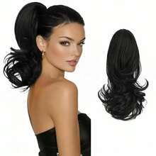 14" Curly Wavy Ponytail – Claw Clip Synthetic Hair, Highlight Blonde Layered High Volume, Easy Install For Daily/Party/Formal - Multicolor - View 12