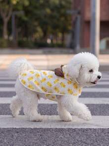LUCKIE PAL 1件可爱小熊图案防水雨衣，适合吉娃娃等小型犬，宠物雨衣，猫狗雨天外出必备 - 彩色 - 查看 6