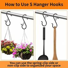 2/6/10pcs S-Shaped Hooks, 3.5 Inch Thick Metal S Hooks With Rings, Suitable For Hanging Plants, Clothes Hangers, Kitchen Utensils, Pots And Pans, Bags, Cups, Wedding Decorations, Flower Pots, Balcony, Curtains And Shower Curtains - Multicolor - View 11