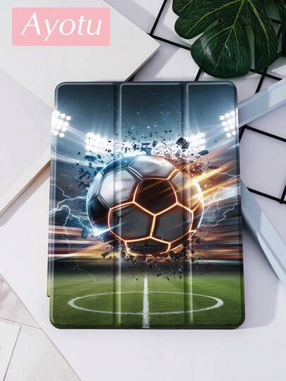 Ayotu Ốp lưng họa tiết bóng đá tương thích với iPad Air 8(M4)2026(11 inch), Air 8(M4)2026(11 inch), 10.2 inch 2021/2020 thế hệ thứ 9/8, tương thích với Samsung Galaxy Tab A8 10.5 inch 2022 có giá đỡ bút, tương thích với Kindle Paperwhite thế hệ thứ 12 2024, hỗ trợ nắp tự động ngủ/thức, ốp bảo vệ thời trang.