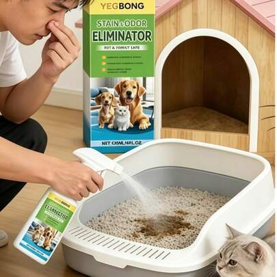 宠物污渍去除剂 - 有效去除猫狗污渍、食物油脂、宠物唾液和分泌物。一键清洁，恢复清新家居环境，去除顽固污渍和异味。