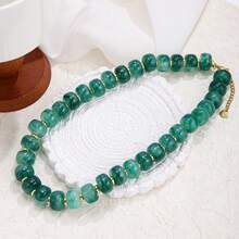 1 chiếc vòng cổ bản to phong cách Bohemian, hạt nhựa nhiều màu sắc và dây chuyền thép không gỉ, phụ kiện vòng cổ mùa hè kiểu Y2K cho các bữa tiệc bãi biển, quà tặng trang sức cho phụ nữ. - Bohemia - Xem 7