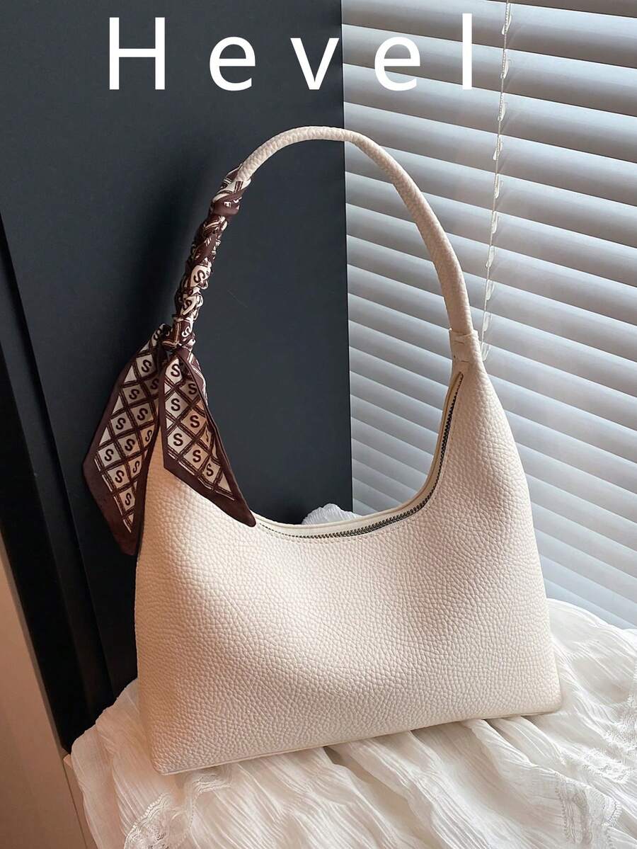 Bufanda de mujer como regalo, bolso de hombro minimalista - Blanco - Ver 1
