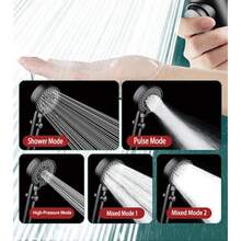 5 Types Of Shower Heads With Multiple Functions, Pressure-Enhanced Large-Outlet Shower Heads, One-Button Stop Button, Equipped With Thick And High-Quality Silicone Nozzles, Universal Connectors For Bathroom Shower Heads, Multi-Functional Shower Heads, Bathroom Shower Accessories, Single-Head Shower Heads, Suitable For Households, Campers, Trailers, Apartments, And For Use In Low-Pressure Water Systems. - Multicolor - View 3