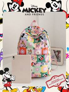 1pc Disney Authorized Mickey Mouse Pattern Backpack, Large Capacity Student School Bag With Laptop Compartment, Casual Backpack, Sports Backpack, Cartoon Backpack, Suitable For Girls, Students, Teenagers, Graduates For Daily Use, Travel, Shopping, School - Multicolor - View 5
