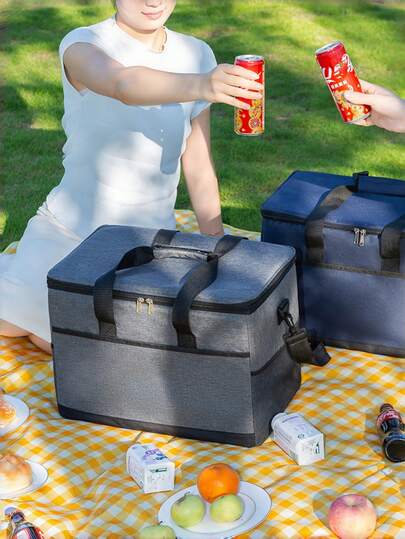 Nueva bolsa aislante para picnic al aire libre y camping en 2026, bolsa de almacenamiento de tela Oxford para automóvil, bolsa de picnic al aire libre de gran capacidad, adecuada para el almacenamiento de bolsas de picnic al aire libre durante las salidas de primavera y verano.