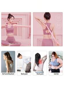 Powcan 8-Shaped Resistance Band With Handles, Elastic Band Suitable For Arm, Back, Shoulder Exercises, Fitness Equipment For Yoga, Pilates, Physical Therapy Stretching - Multicolor - View 4