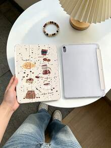 1 chiếc ốp lưng máy tính bảng vẽ hình bánh cà phê và cá dễ thương, tương thích với iPad Mini4/Mini5/Mini6/Mini7/Air/Air2/9.7/10.2/10.5/Air4/Air5/10.9/Pro 11-Inch/Thế hệ thứ 10/ Air 11-In.(M2)-2024/ Pro11-In.(M4)-2024/Air 11-Inch (M3) 2025/ (A16) 11 Inch Thế hệ thứ 11 2025/ Air 8(M4)2026(11-Inch), Galaxy Tab A8 10.5 Inch 2022, tích hợp khe cắm bút cảm ứng, chân đế gập 3 lần, bảo vệ cạnh mềm TPU, chức năng ngủ/thức từ tính, ốp lưng máy tính bảng tối giản/sáng tạo/vui nhộn/cá nhân hóa. - Nhiều màu - Xem 5