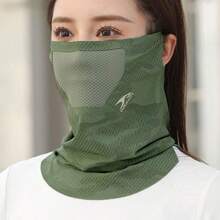 1 chiếc khẩu trang chống nắng bằng lụa băng thoáng khí dành cho đạp xe, thích hợp cho cả nam và nữ, thích hợp cho câu cá ngoài trời. - Nhiều màu - Xem 10