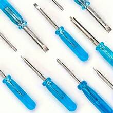 Bộ 10 tua vít mini - Tua vít siêu nhỏ chính xác 2mm, bao gồm 5 tua vít đầu dẹt và 5 tua vít đầu tròn, thích hợp để sửa chữa đồ chơi, thiết bị điện tử, kính mắt và đồng hồ, bộ dụng cụ sửa chữa cầm tay, phù hợp với người học tiếng Anh. - 10 mặt hàng - Xem 11