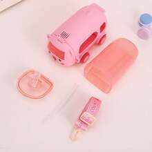 1pc Large Capacity Outdoor Portable Pop-Up Lid High Quality Straw Water Bottle, Suitable For Car & Bus Use - Multicolor - View 5