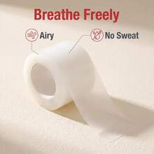1 Rollo de Cinta Invisible Anti-Rozaduras, PE Transparente Transpirable e Impermeable, Parche Protector Cortable Personalizable para Dedos, Dedos de los Pies, Talones, Adecuado para Todo Tipo de Zapatos - transparente - Ver 2