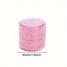 Pink Rhinestone Herb Grinder 4-Layer Bling Crystal Grinder-40mm - Pink - View 3