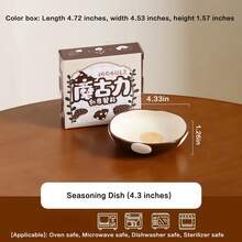 Japanese Style Mushroom Tableware Set, Handmade Asymmetrical 3D Embossed Hand-Painted Plates, Dishwasher And Microwave , Multi-Purpose For Pasta, Salad, Dessert, Soup, Dipping Sauce, Home, Party, Banquet, Wedding, Birthday, Couple, Graduation, Back To School Gift - Multicolor - View 10