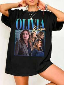 Olivia Benson Shirt - Personalized Vintage Gift For Him Or Her - Black - View 6
