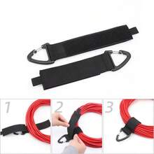 2 Packs,Multifunctional Outdoor Indoor Hanging Hook Strap, Strong Load Bearing Cord Wrap Organizer For Home Garden Garage,Heavy Duty Utility Hanging Straps With Carabiner, Reusable Adjustable Fasten Belt For Garden Hose, Cable, Rope, Equipment Storage, Garage & Home Organization, L240mm/9.45in - 2 Pcs - View 5