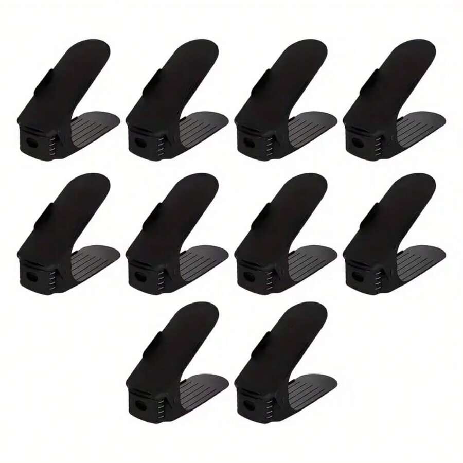 5pcs Multi-Functional Adjustable Tiered Shoe Rack, Space-Saving Home Shoe Holder, Stackable Shoe Storage Organizer, Prevents Shoe Deformation, Suitable For Various Shoe Cabinets And Entryway Scenes, Freely Adjustable Height, Easily Expandable Storage, Say Goodbye To Clutter, Essential For Rental And Home Storage, Simple Design Fits Modern Home Decor, Durable And Practical Shoe Storage Supplies, Daily Home Use - Multicolor - View 1