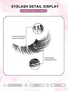 9 Pairs Wispy Cat Eye Half Lashes, Soft, Fluttery, Natural-Looking Faux Mink Lash Strips, Suitable For Daily Makeup (6-13mm) - View 5