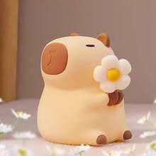 Đèn ngủ LED hình chuột lang nước Kawaii, Đèn ngủ hình động vật dễ thương, Đèn ngủ silicon cho bà mẹ cho con bú, Đèn cảm ứng có thể điều chỉnh độ sáng, Cổng Type-C, Đèn ngủ LED mềm dẻo, Quà tặng ngộ nghĩnh, Đèn ngủ, Đèn ngủ silicon cảm ứng có thể điều chỉnh độ sáng, Có hẹn giờ, Đèn ngủ sạc USB - Nhiều màu - Xem 9