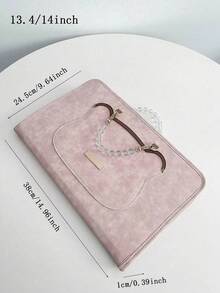 [Delivery Within 2-7 Days In The United States]Cute Laptop Sleeve Bag, 14Inch Laptop Carrying Case Laptop Protective Cover, Laptop Protective Case, Laptop Carrying Case, Laptop Bag Laptop Case, Suitable For School, Office, And Commuting Back To School Stuff Bag For School Work Laptop Bag For Women College Essentials Laptop Sleeve, Purse Essentials Items, Storage Bags, Purse Accsesories, Charger Organizer, Electronics Pouch, Charger Bag, Digital Camera Case, Portable Charger, Side Pocket And Faux Pearl Handle | Fits Air/Pro 13, Pro 14, HP, Fashion Laptop Accessories – Fits Most Up To 14", Travel Essential, Travel Necessities, Stocking Stuffers For Women, Cruise Essential - Xem 4