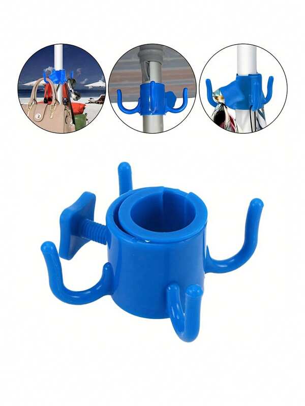 Gancio da appendere per ombrellone da spiaggia, gancio quadrangolare per ombrellone da campeggio all'aperto, può appendere asciugamani, borse, cappelli, accessori per tende