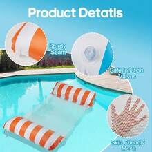 Inflatable Pool Float Chair - Luxury Lounger With Built-In Glitter Paper, 2 Cup Holders And Handles, Suitable For Beach, Lake And Swimming Pool Water Seating - Inflatable Flotation Device - View 7