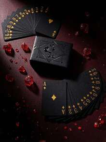 1 bộ bài nhựa chống nước, bài poker đen tuyền chuyên nghiệp, bài tây tiêu chuẩn dành cho chơi game trên máy tính để bàn hiện đại. - Nhiều màu - Xem 2