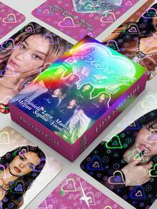 60 tấm thiệp nhỏ hình trái tim in hiệu hologram, thiệp ảnh phụ album mới của KATSEYE, thiệp chúc mừng LOMO của người nổi tiếng. - thẻ - Xem 1