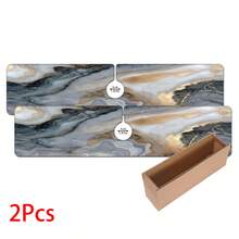 1 pieza Alfombrilla de grifo con estampado de mármol, de poliéster duradero, de secado rápido, fácil de limpiar, adecuada para cocina y baño, fácil instalación, decoración diaria, regalo, alfombrilla de baño, alfombrilla de grifo duradera, accesorio de grifo - Multicolor - Ver 15