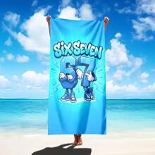 Six Seven 67 Cartoon Number Beach Towel Large Size Men Women Microfiber Beach Bath Towel Adult - Multicolor - View 10
