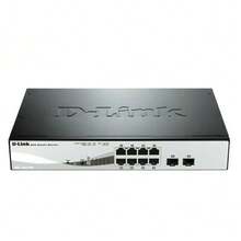 D-Link DGS-1210-08P Managed L2 Gigabit Ethernet (10/100/1000) Power Over Ethernet (PoE) Switch Black - Black - View 2
