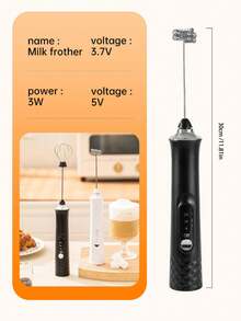 LAPUTA 1pc Electric Milk Frother, Automatic Milk Foam Maker, Handheld Milk Whisk, Battery Operated Milk Foamer, Cappuccino Maker, Creative Electric Mixer, Suitable For Kitchen And Outdoor Use, Gift For Valentine's Day And Mother's Day - Multicolor - View 10