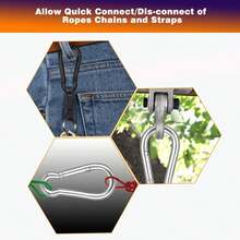 8/15pcs Heavy Duty Spring Snap Hooks, Quick Connecting Rings, Keychain, Suitable For Hanging, Camping, Hiking, Travel, Fishing And Various Outdoor Activities - one-size - View 6