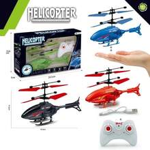 Avión de Control remoto resistente a choques, helicóptero de inducción, Dron suspendido de modo Dual, juguete con iluminación - Azul - Ver 6