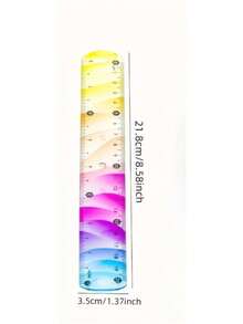 7.87 Inch/11.81 Inch Dual Size Stationery | Flexible PVC Ruler (For Engineering Drawing, Campus Office), Learning Supplies Gift For Family, Friends, Girlfriends - Two - View 10