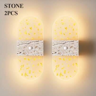 Crystal Motion Sensor Wall Lamp, Acrylic Modern Wall Lamp, Indoor Motion Sensor Wall Lamp, Battery-Powered, Adjustable Color Temperature And Brightness, Suitable For Hallways, Bathrooms, Bedrooms, Kitchens, Home Decoration, Living Room Decor