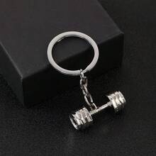 1-2pcs Casual Personalized Realistic Mini Dumbbell Keychain, Fashion Minimalist Mini Dumbbell Shaped Metal Keyring Pendant, Realistic Mini Fitness Equipment Keychain, Party Gift, Christmas Gift Gifts For Mother, Father, Graduation, And Teacher - Multicolor - View 21