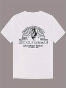 Casual Polyester T-Shirt With Round Neck And Mesh Collar - 黑色 - 查看 10
