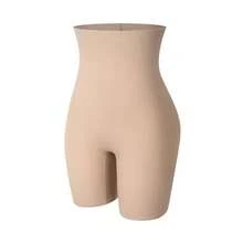Pantalones cortos antideslizantes antirozaduras para mujer, bragas de  de cintura alta, invisibles debajo del vestido, ropa interior sin costuras, bragas de Control suave y fresco - Desnudo - Ver 1